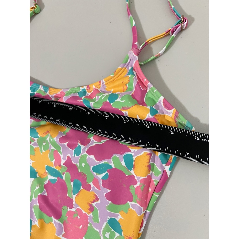 Cotton On Floral Print Cheeky One-Piece Swimsuit Size Medium - Picture 9 of 10